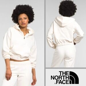 The North Face Women’s Garment Dye Half Zip Hoodie Sweatshirt Cropped Size L